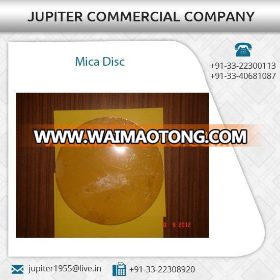 Superior Grade Precise Finishing Round Mica Disc Available for Bulk Buyers